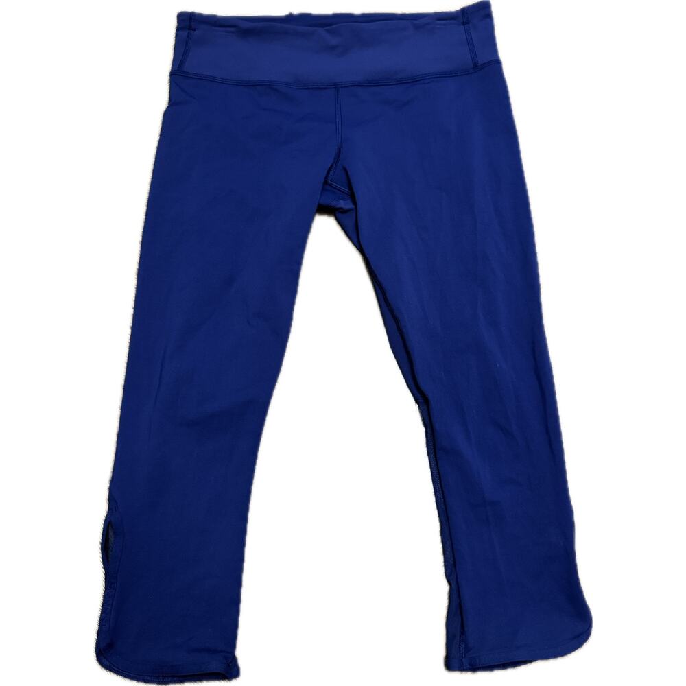 Lululemon Beat the Heat Crop - Hero Blue - Size 10